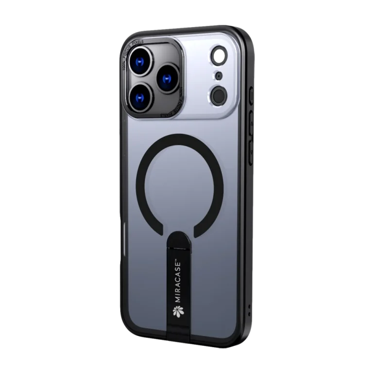 כיסוי MAGSAFE ל-iPhone 17 Pro בצבע שחור דגם MIRASTAND מבית Miracase