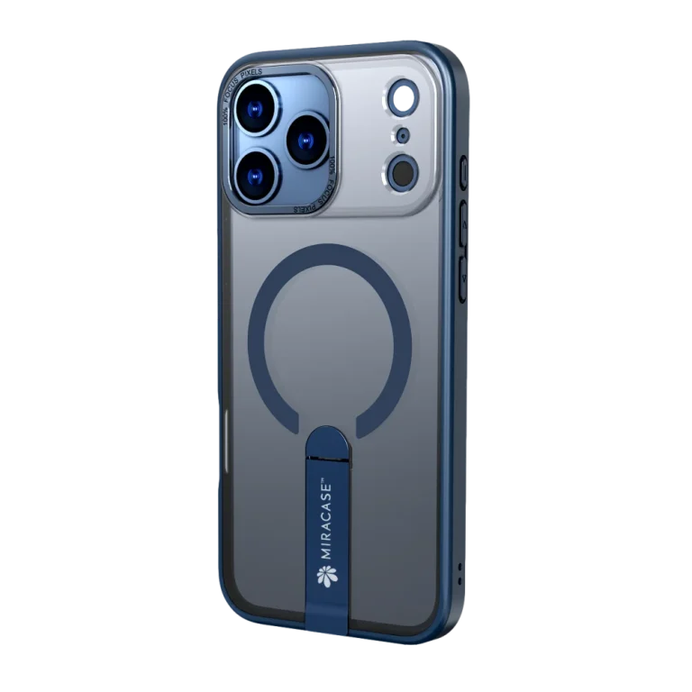 כיסוי MAGSAFE ל-iPhone 17 Pro בצבע כחול דגם MIRASTAND מבית Miracase