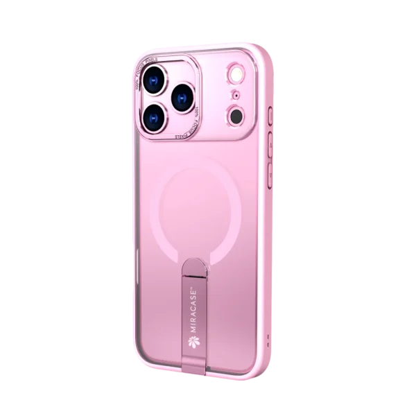 כיסוי MAGSAFE ל-iPhone 17 Pro  בצבע ורוד דגם MIRASTAND מבית Miracase
