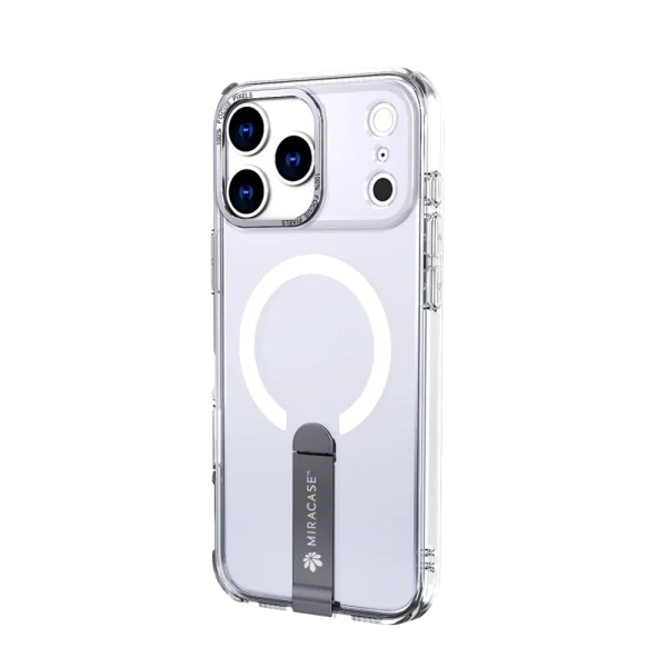 כיסוי MAGSAFE ל-iPhone 17 Pro  בצבע שקוף דגם MIRASTAND מבית Miracase