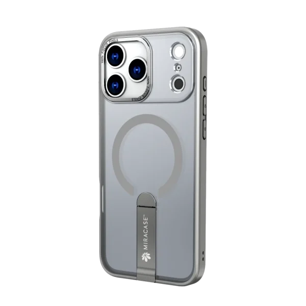 כיסוי MAGSAFE ל-iPhone 17 Pro בצבע אפור דגם MIRASTAND מבית Miracase
