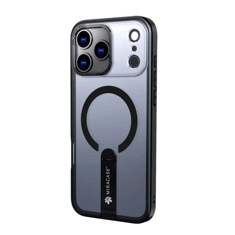 כיסוי MAGSAFE ל-iPhone 17 Pro Max בצבע שחור דגם MIRASTAND מבית Miracase