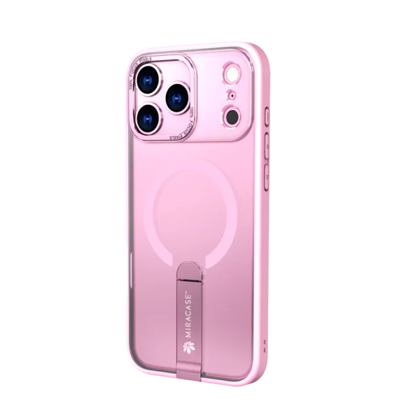 כיסוי MAGSAFE ל-iPhone 17 Pro Max בצבע ורוד דגם MIRASTAND מבית Miracase