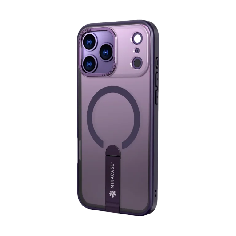 כיסוי MAGSAFE ל-iPhone 17 Pro Max בצבע סגול דגם MIRASTAND מבית Miracase