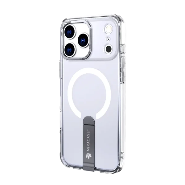 כיסוי MAGSAFE ל-iPhone 17 Pro Max  בצבע שקוף דגם MIRASTAND מבית Miracase