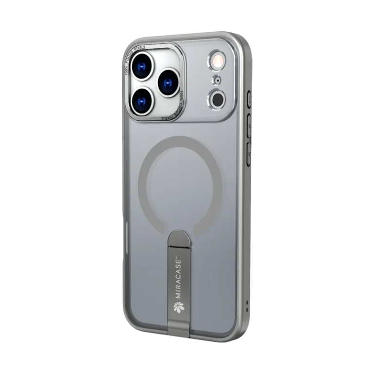 כיסוי MAGSAFE ל-iPhone 17 Pro Max בצבע אפור דגם MIRASTAND מבית Miracase