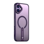 כיסוי MAGSAFE ל-iPhone 16  בצבע סגול דגם MIRASTAND מבית Miracase