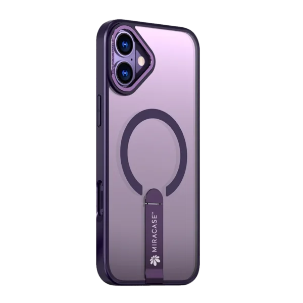 כיסוי MAGSAFE ל-iPhone 16 בצבע סגול דגם MIRASTAND מבית Miracase