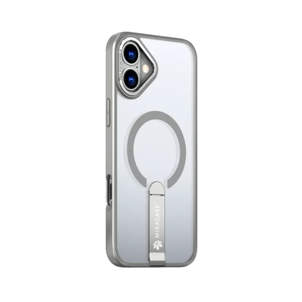 כיסוי MAGSAFE ל-iPhone 16  בצבע אפור דגם MIRASTAND מבית Miracase