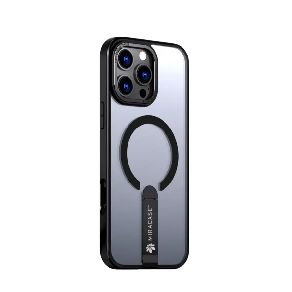 כיסוי MAGSAFE ל-iPhone 16 Pro בצבע שחור דגם MIRASTAND מבית Miracase