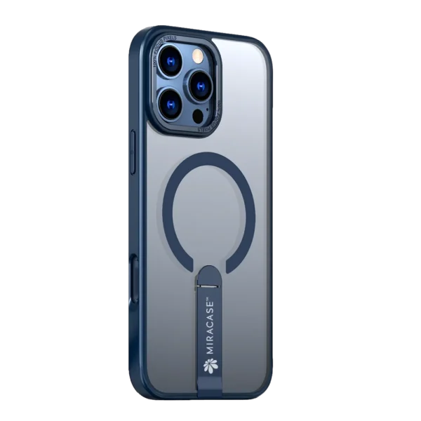 כיסוי MAGSAFE ל-iPhone 16 Pro בצבע כחול דגם MIRASTAND מבית Miracase