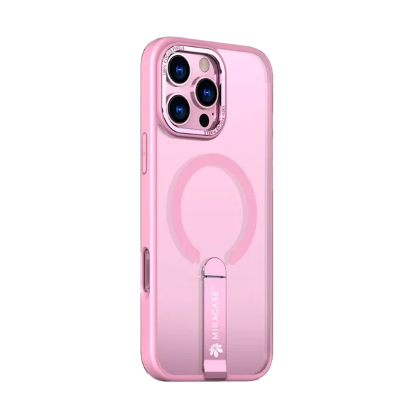 כיסוי MAGSAFE ל-iPhone 16 Pro בצבע ורוד דגם MIRASTAND מבית Miracase