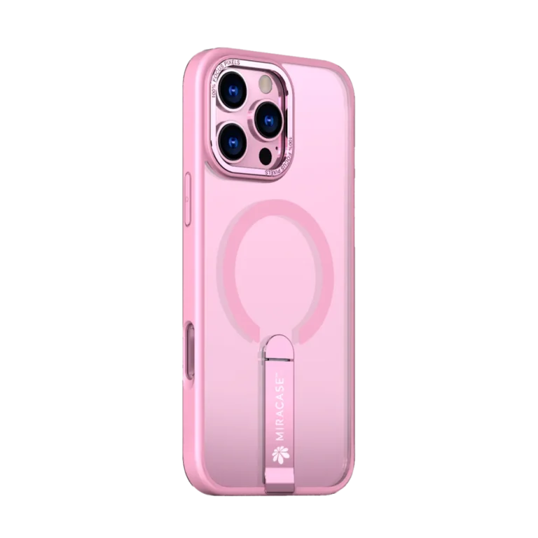 כיסוי MAGSAFE ל-iPhone 16 Pro  בצבע ורוד דגם MIRASTAND מבית Miracase