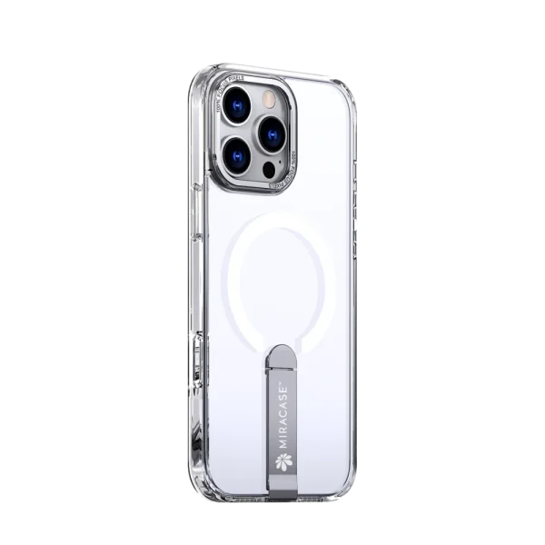 כיסוי MAGSAFE ל-iPhone 16 Pro  בצבע שקוף דגם MIRASTAND מבית Miracase
