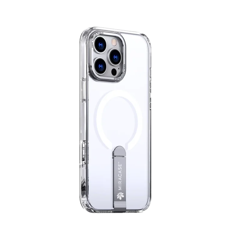 כיסוי MAGSAFE ל-iPhone 16 Pro  בצבע שקוף דגם MIRASTAND מבית Miracase