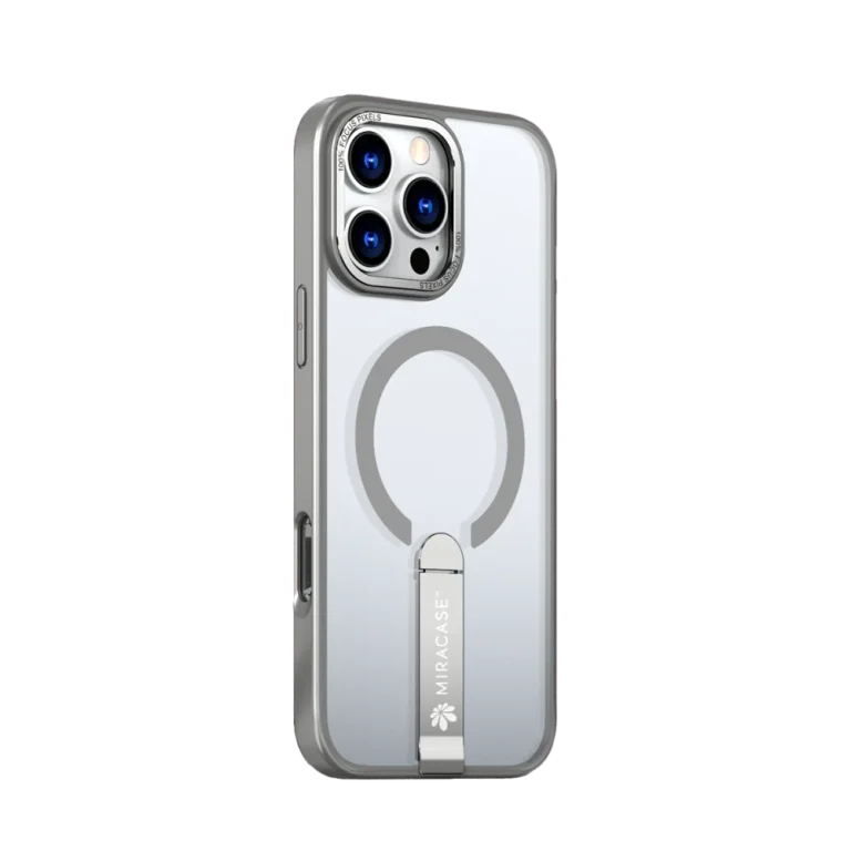 כיסוי MAGSAFE ל-iPhone 16 Pro  בצבע אפור דגם MIRASTAND מבית Miracase