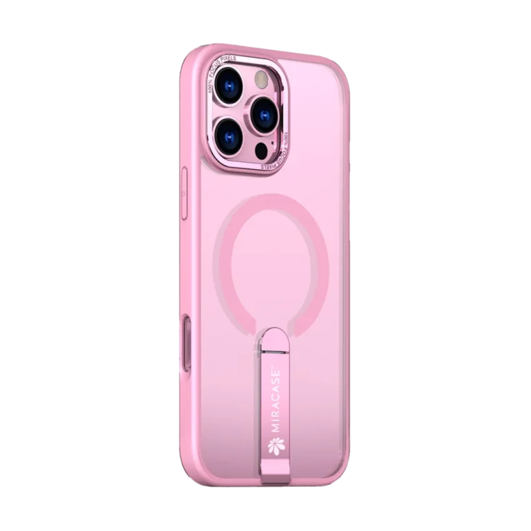 כיסוי MAGSAFE ל-iPhone 16 Pro Max  בצבע ורוד דגם MIRASTAND מבית Miracase