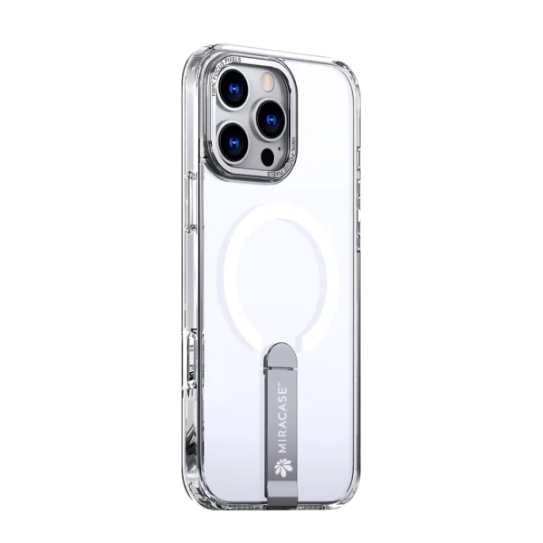 כיסוי MAGSAFE ל-iPhone 16 Pro Max  בצבע שקוף דגם MIRASTAND מבית Miracase