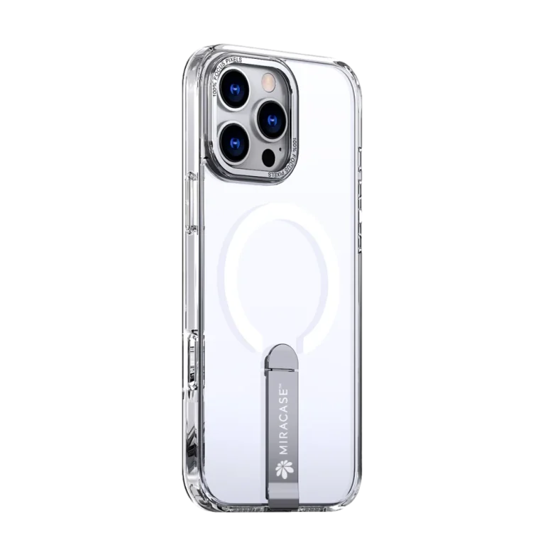 כיסוי MAGSAFE ל-iPhone 16 Pro Max  בצבע שקוף דגם MIRASTAND מבית Miracase
