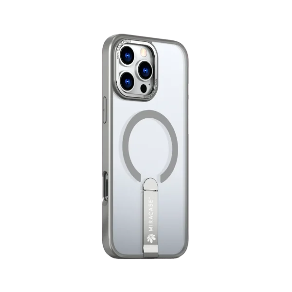 כיסוי MAGSAFE ל-iPhone 16 Pro Max  בצבע אפור דגם MIRASTAND מבית Miracase