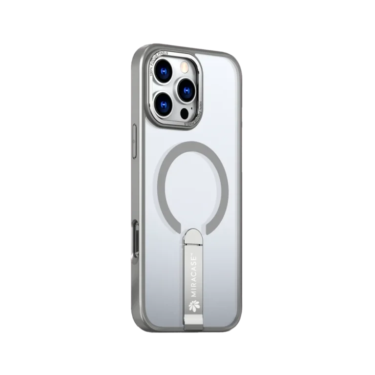 כיסוי MAGSAFE ל-iPhone 16 Pro Max  בצבע אפור דגם MIRASTAND מבית Miracase