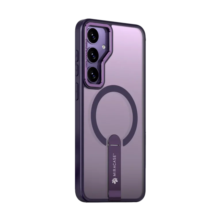 כיסוי MAGSAFE ל-Samsung S25 בצבע סגול דגם MIRASTAND מבית Miracase