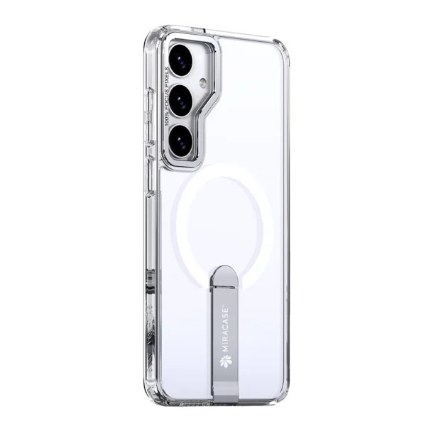 כיסוי MAGSAFE ל-Samsung S25 Plus  בצבע שקוף דגם MIRASTAND מבית Miracase