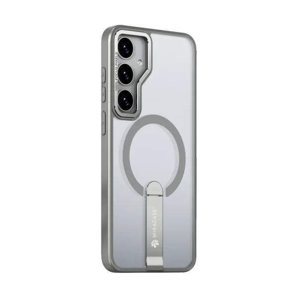 כיסוי MAGSAFE ל-Samsung S25 Plus  בצבע אפור דגם MIRASTAND מבית Miracase