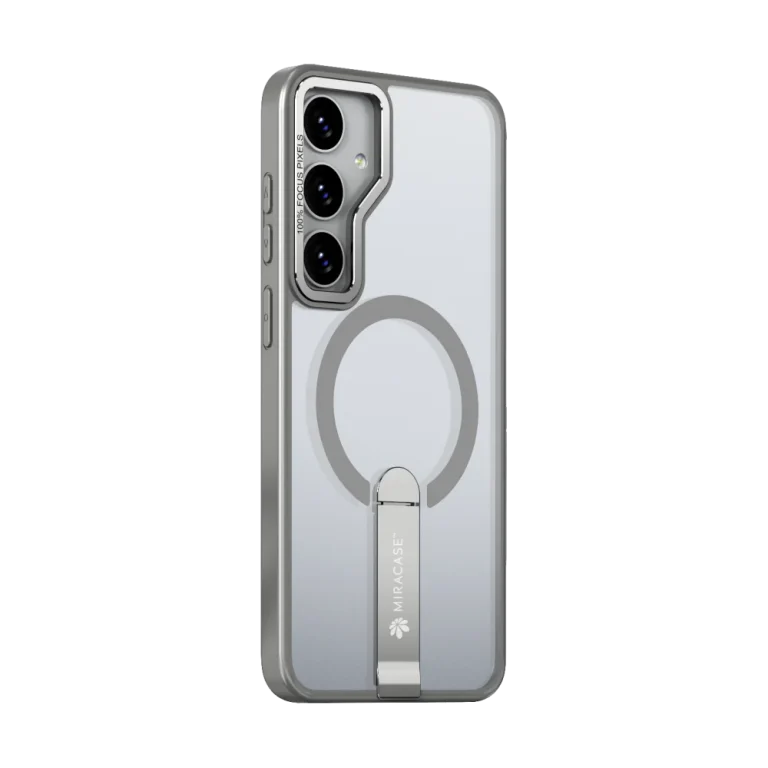 כיסוי MAGSAFE ל-Samsung S25 Plus בצבע אפור דגם MIRASTAND מבית Miracase