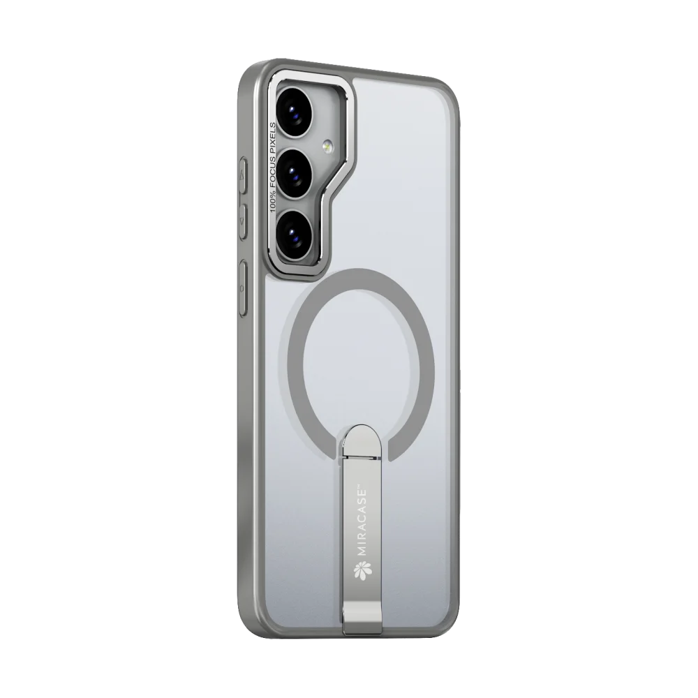 כיסוי MAGSAFE ל-Samsung S25 Plus  בצבע אפור דגם MIRASTAND מבית Miracase
