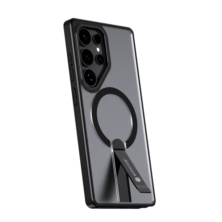 כיסוי MAGSAFE ל-Samsung S25 Ultra בצבע שחור דגם MIRASTAND מבית Miracase