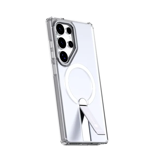 כיסוי MAGSAFE ל-Samsung S25 Ultra בצבע שקוף דגם MIRASTAND מבית Miracase