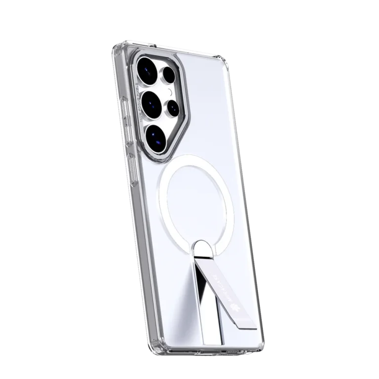 כיסוי MAGSAFE ל-Samsung S25 Ultra בצבע שקוף דגם MIRASTAND מבית Miracase