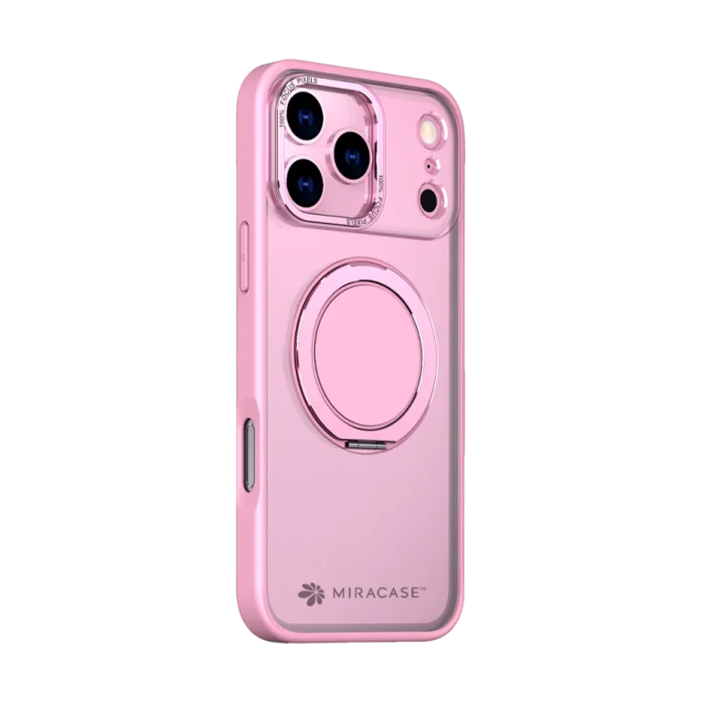 כיסוי ל-iPhone 17 Pro Max בצבע ורוד דגם MIRARING מבית Miracase