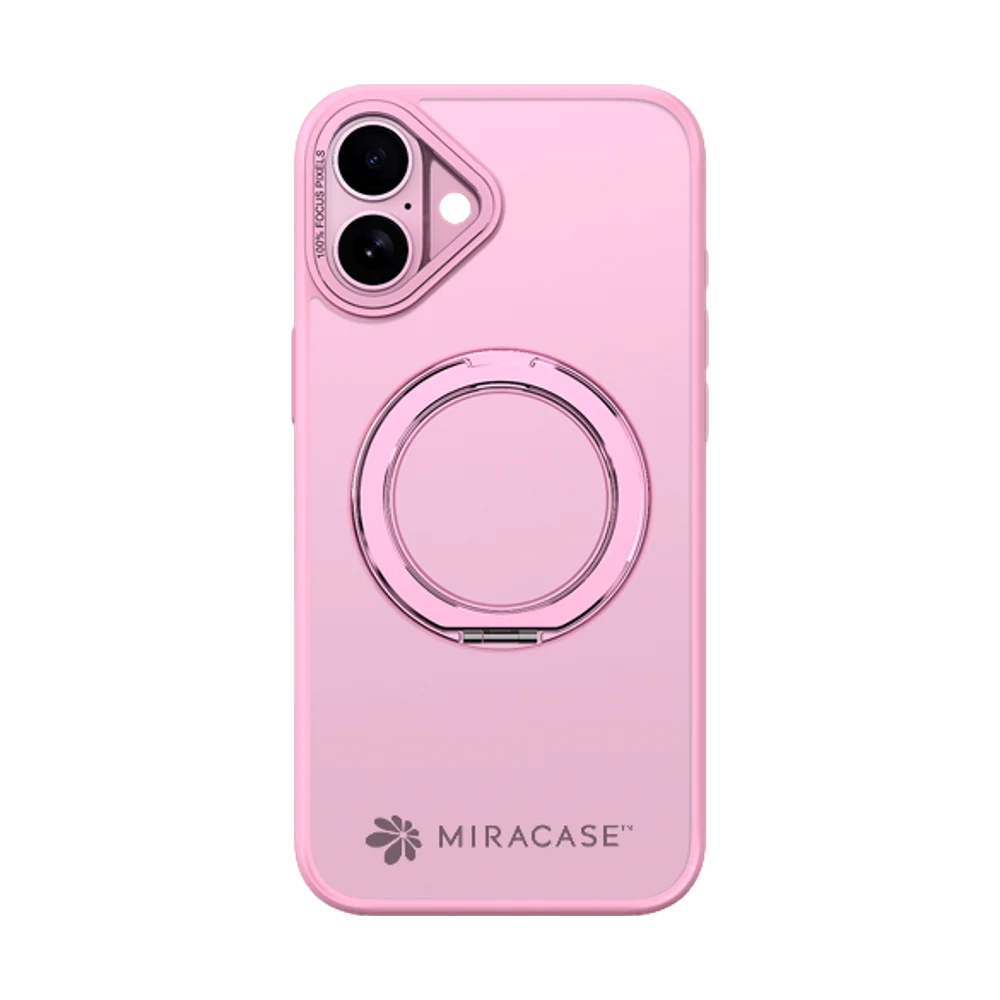 כיסוי ל-iPhone 16 בצבע ורוד דגם MIRARING מבית Miracase כיסוי ל-iPhone 16 בצבע ורוד דגם MIRARING מבית Miracase