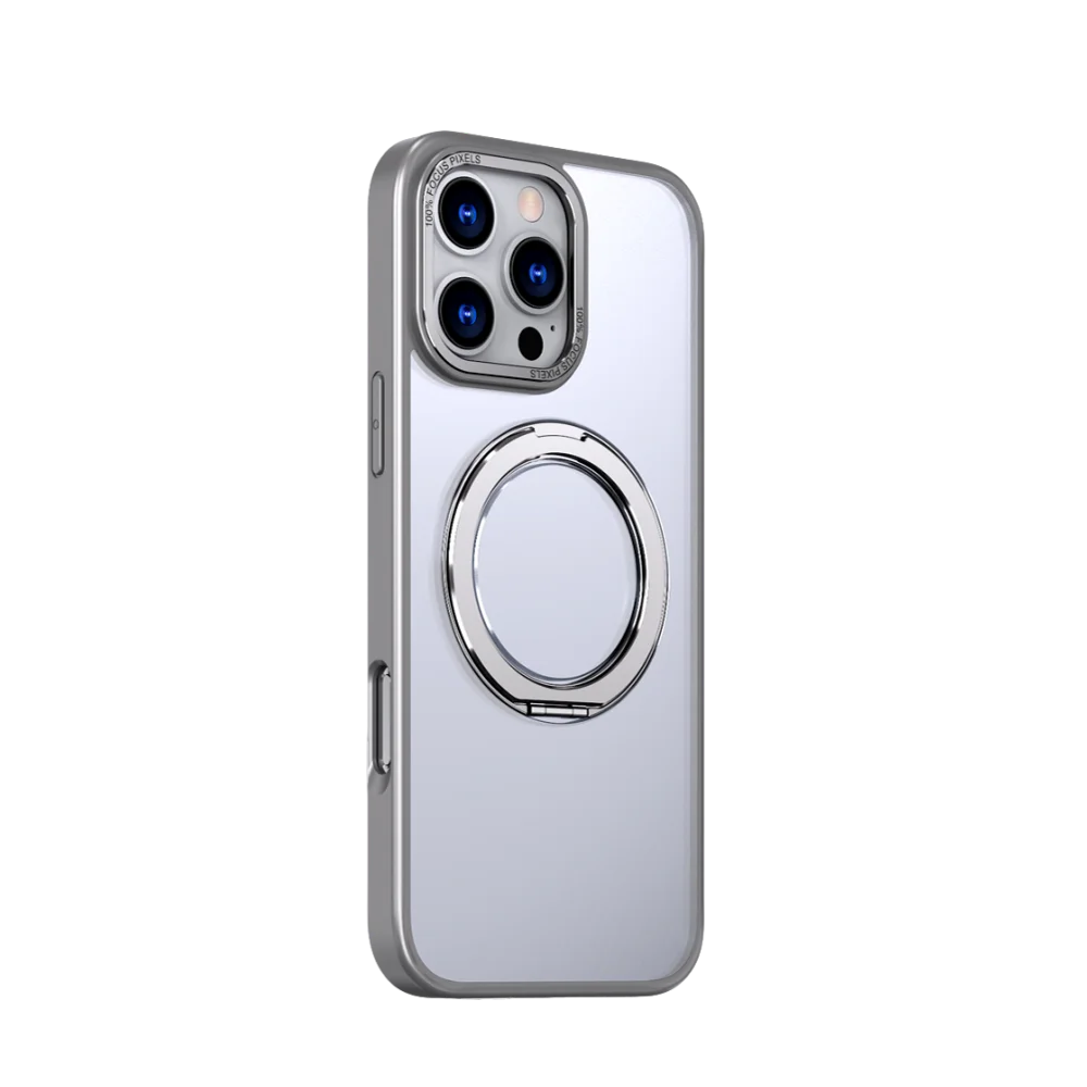 כיסוי ל-iPhone 16 Pro בצבע אפור דגם MIRARING מבית Miracase כיסוי ל-iPhone 16 Pro בצבע אפור דגם MIRARING מבית Miracase