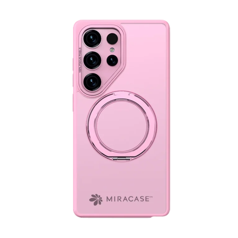 כיסוי ל-Samsung S25 Ultra בצבע ורוד דגם MIRARING מבית Miracase
