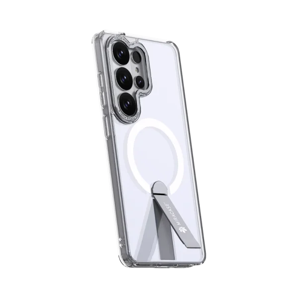 כיסוי MAGSAFE ל-Samsung S26 Ultra בצבע שקוף דגם MIRASTAND מבית Miracase