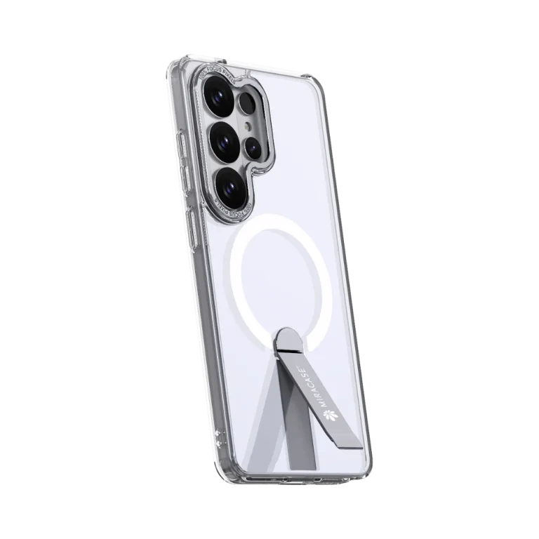 כיסוי MAGSAFE ל-Samsung S26 Ultra בצבע שקוף דגם MIRASTAND מבית Miracase