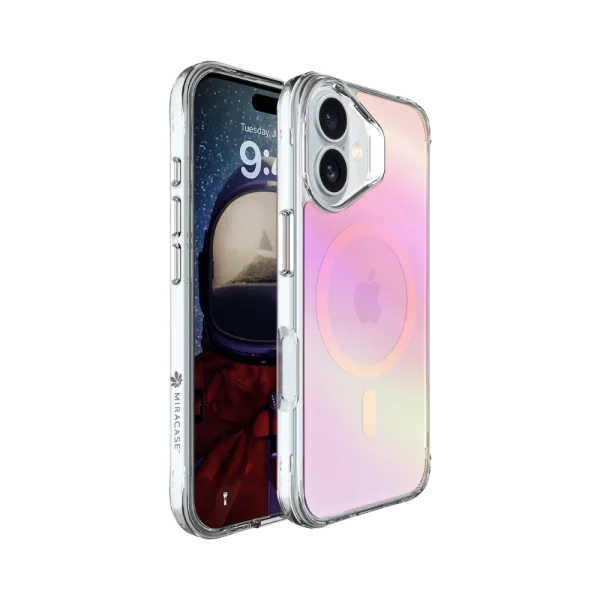 כיסוי ל-iPhone 17 בצבע ורוד דגם MIRACHROME מבית Miracase
