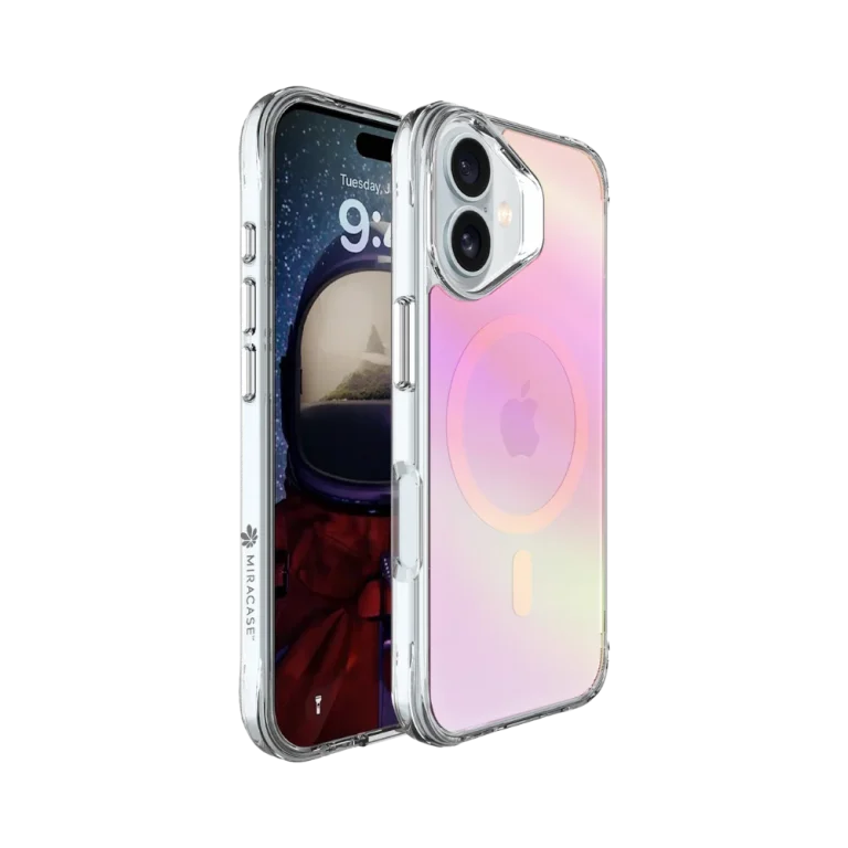 כיסוי ל-iPhone 17 בצבע ורוד דגם MIRACHROME מבית Miracase