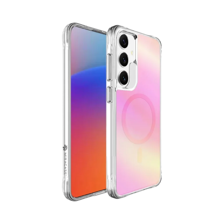 כיסוי ל-Samsung S25 בצבע ורוד דגם MIRACHROME מבית Miracase