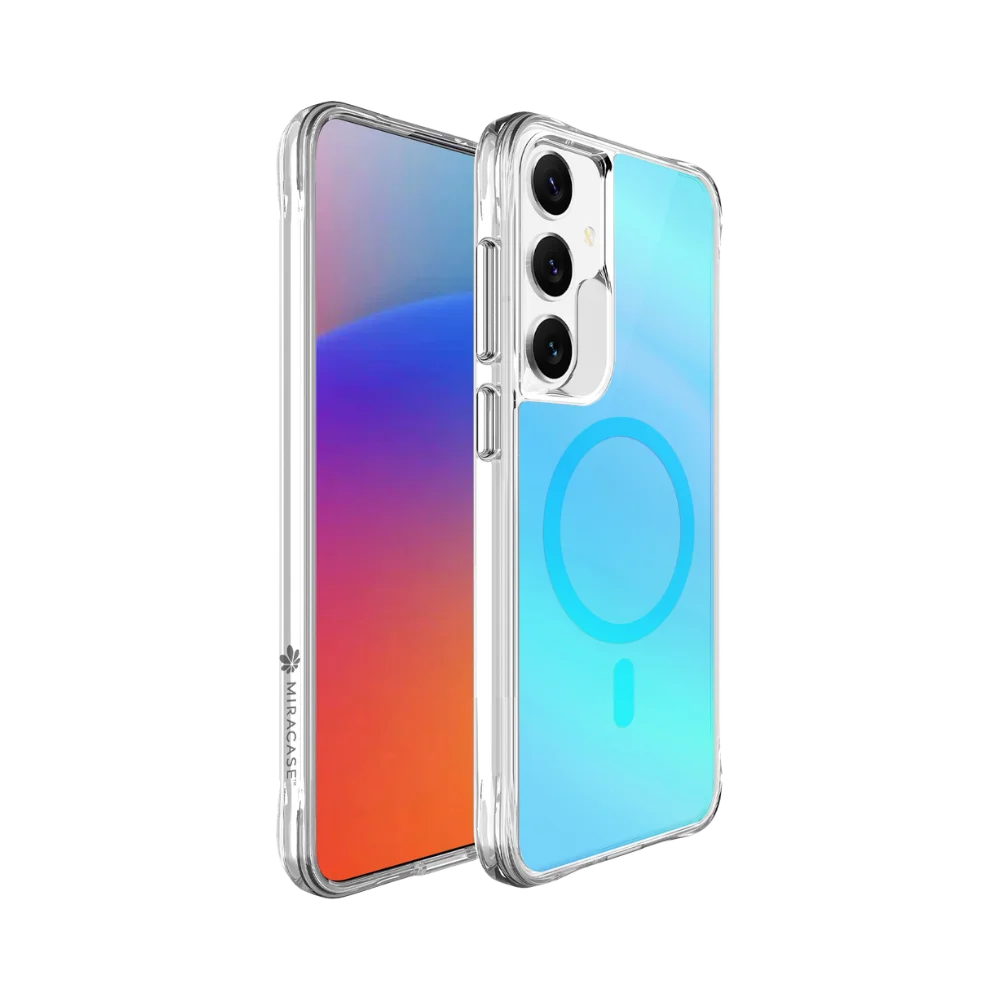 כיסוי ל-Samsung S25 Plus בצבע כחול דגם MIRACHROME מבית Miracase כיסוי ל-Samsung S25 Plus בצבע כחול דגם MIRACHROME מבית Miracase