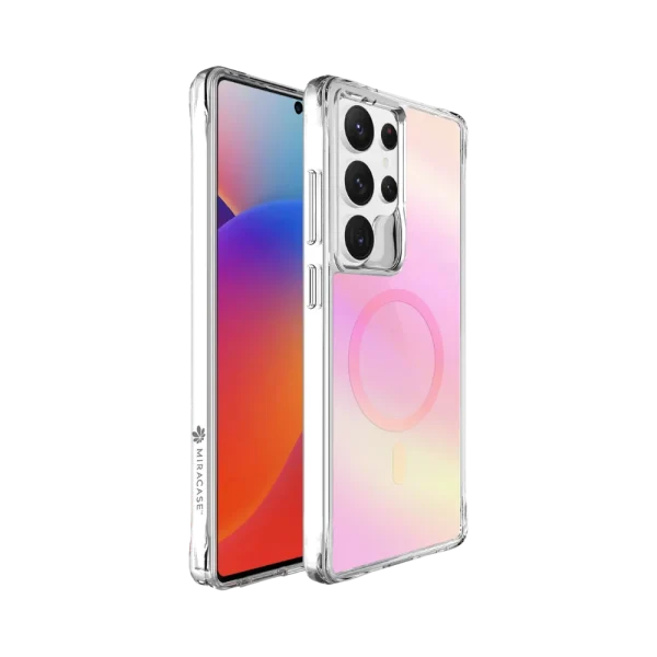 כיסוי ל-Samsung S25 Ultra בצבע ורוד דגם MIRACHROME מבית Miracase