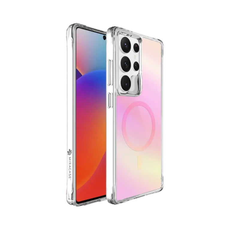 כיסוי ל-Samsung S25 Ultra בצבע ורוד דגם MIRACHROME מבית Miracase