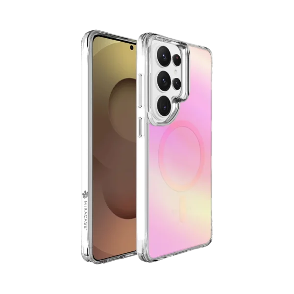 כיסוי ל-Samsung S26 Ultra בצבע ורוד דגם MIRACHROME מבית Miracase
