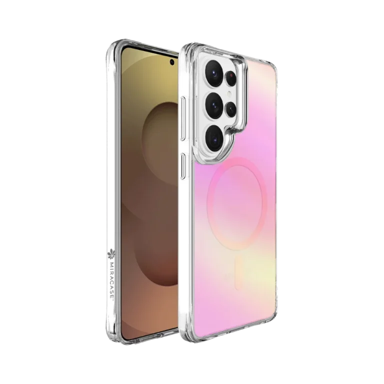 כיסוי ל-Samsung S26 Ultra בצבע ורוד דגם MIRACHROME מבית Miracase