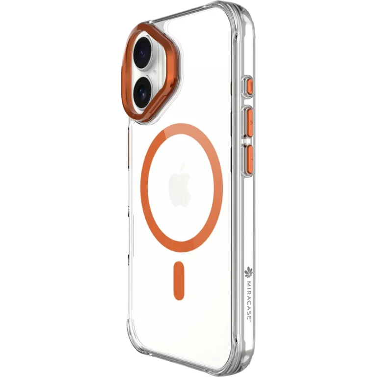כיסוי ל-iPhone 17 בצבע כתום דגם MIRAHOLD מבית Miracase