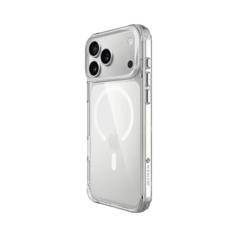 כיסוי ל-iPhone 17 Pro בצבע כסף דגם MIRAHOLD מבית Miracase
