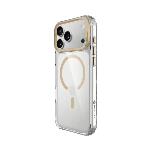 כיסוי ל-iPhone 17 Pro בצבע זהב דגם MIRAHOLD מבית Miracase